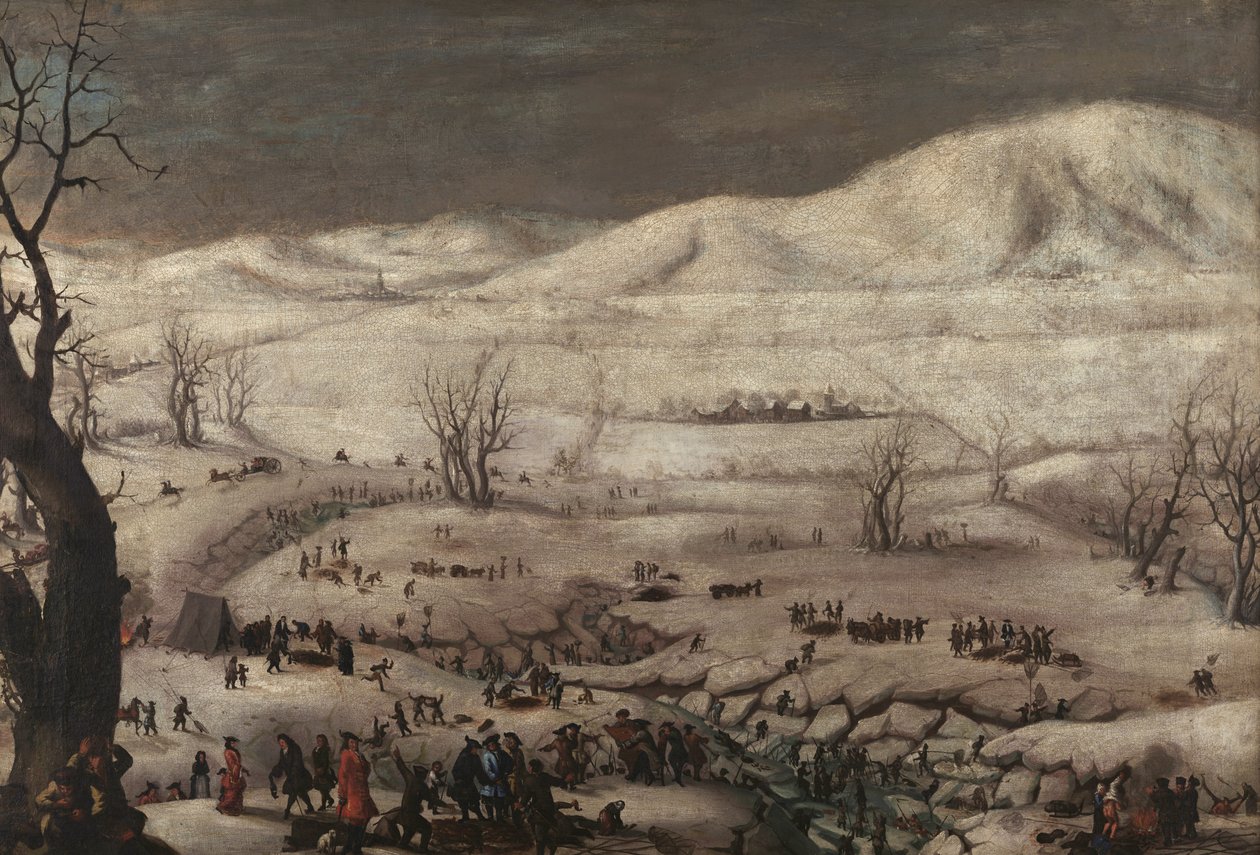 Fiskeri ved Cerknica -søen af Franz Anton von Steinberg