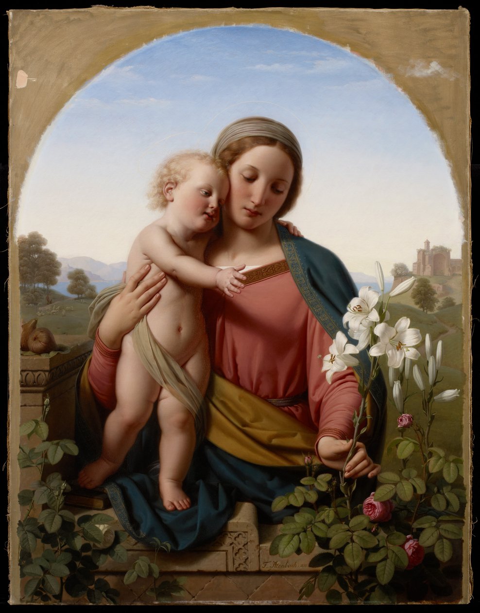 Madonna og barn, 1855 af Franz Ittenbach
