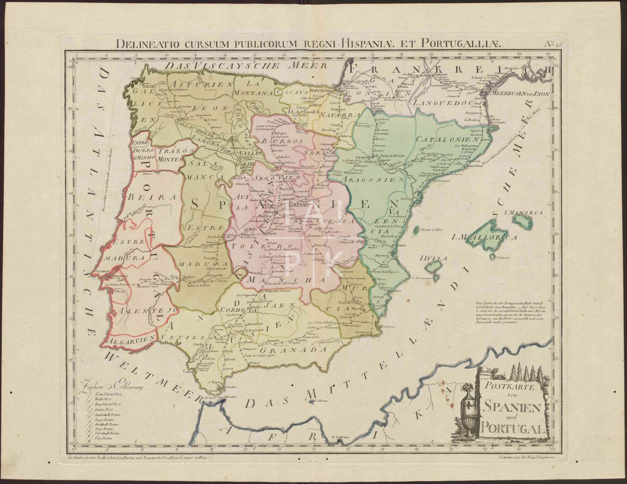 Postkort fra Spanien og Portugal. [ca. 1 af Franz Johann Joseph von Reilly  