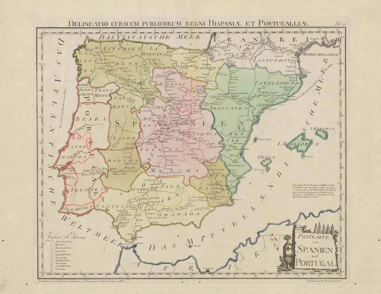 Postkort fra Spanien og Portugal. [ca. 1 af Franz Johann Joseph von Reilly