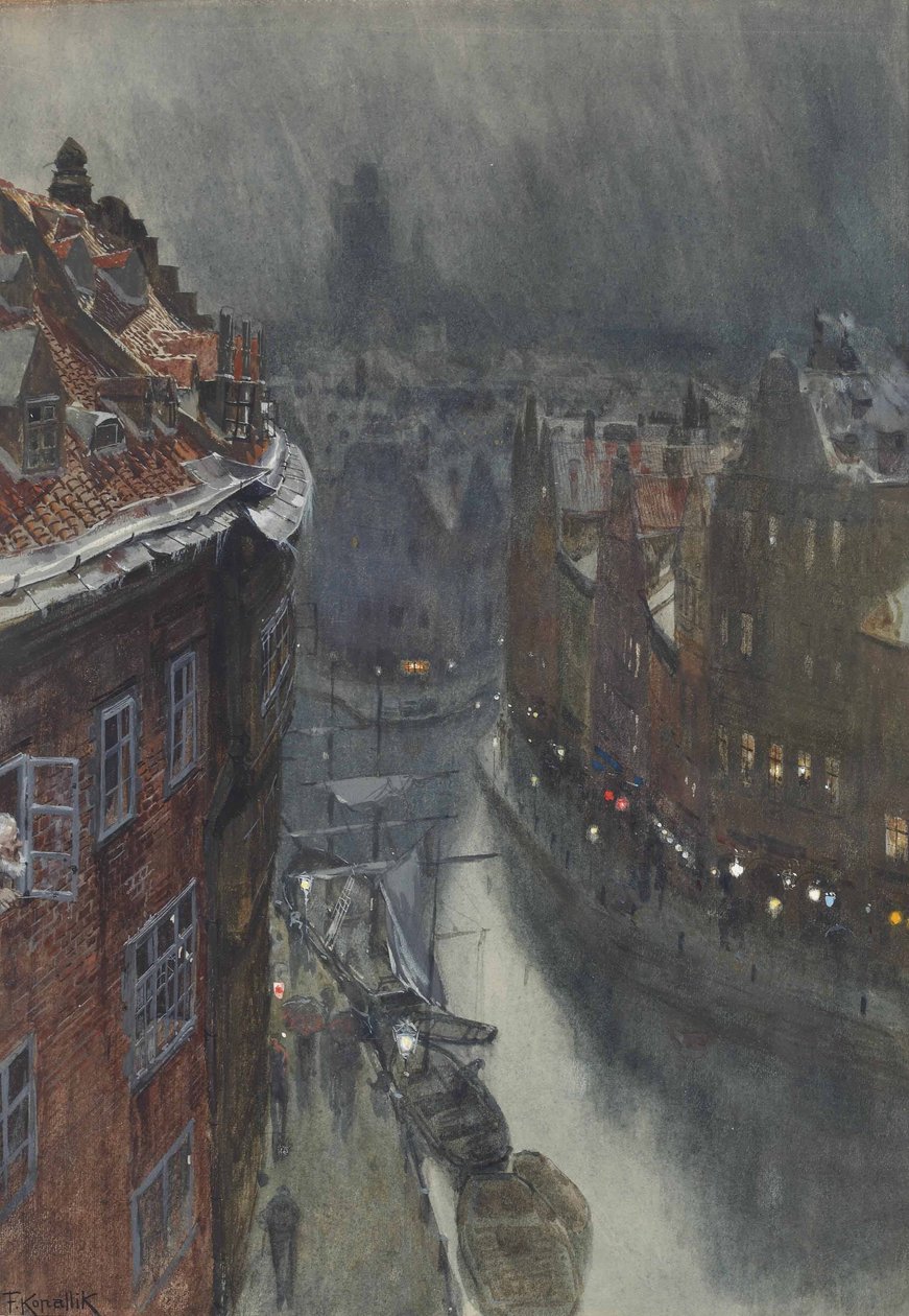 Nat i en by af Franz Kopallik