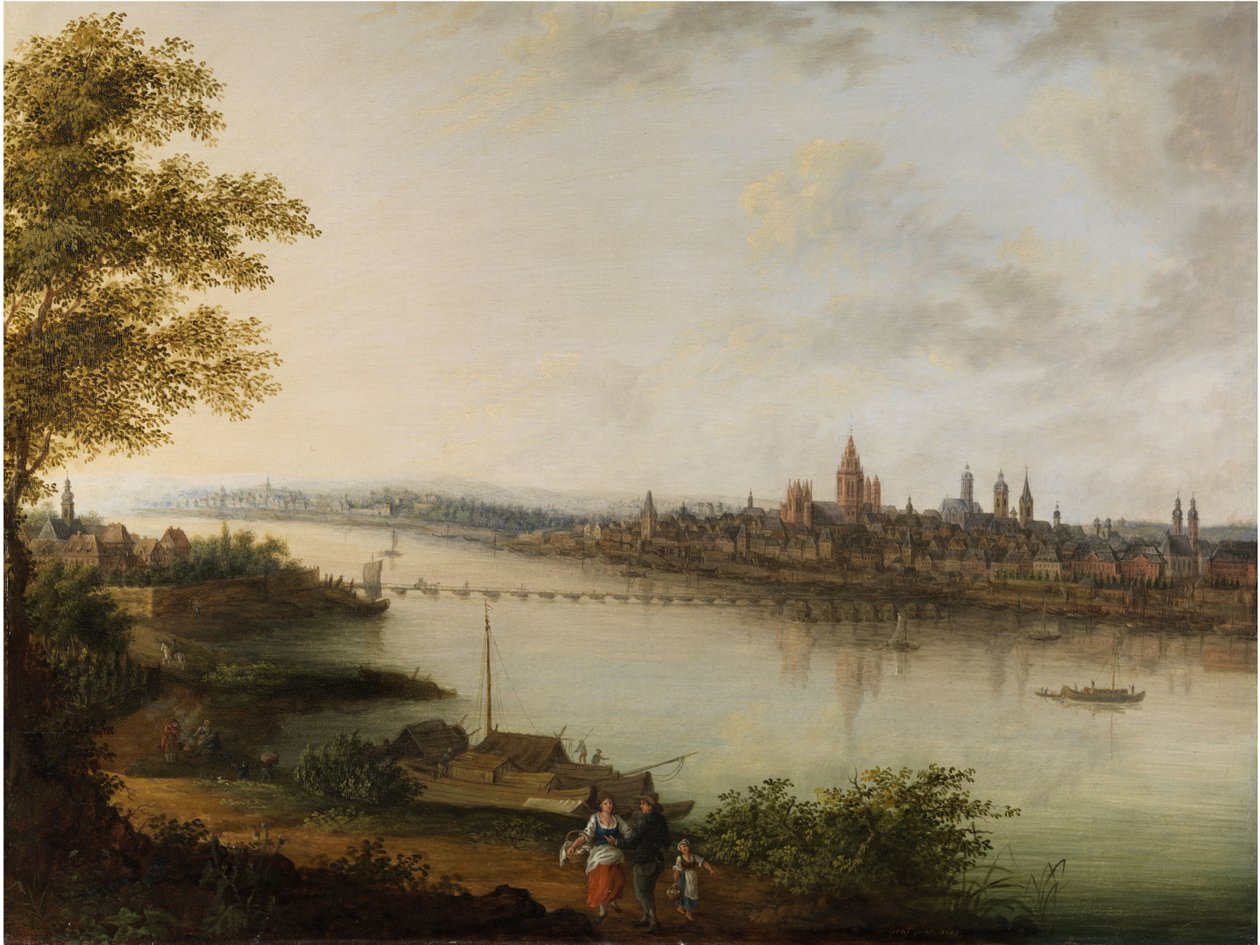 Byudsigt over Mainz af Franz Ludwig Reichsgraf von Kesselstadt  