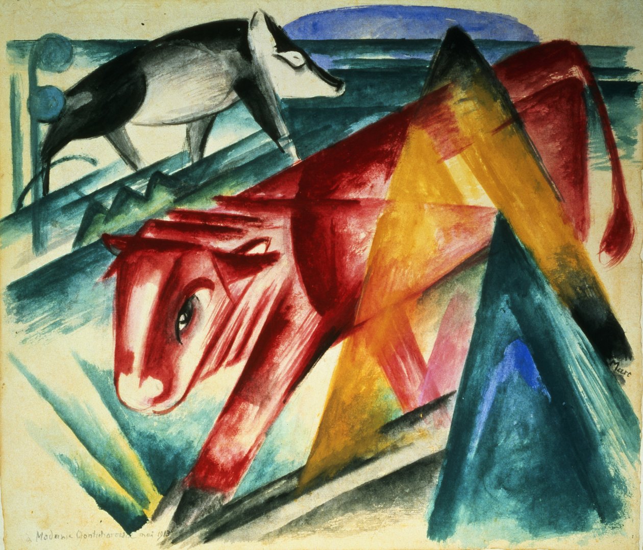 Dyr, 1913 af Franz Marc