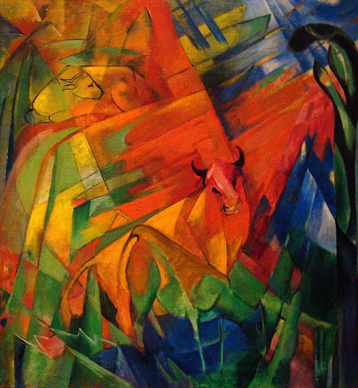 Dyr i et landskab af Franz Marc