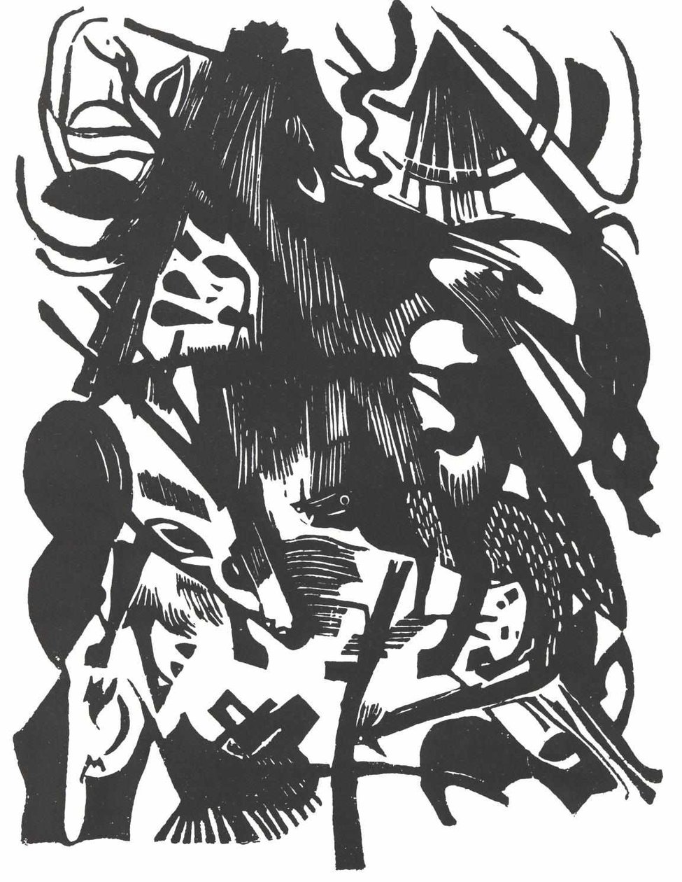 Ulvenes fødsel af Franz Marc