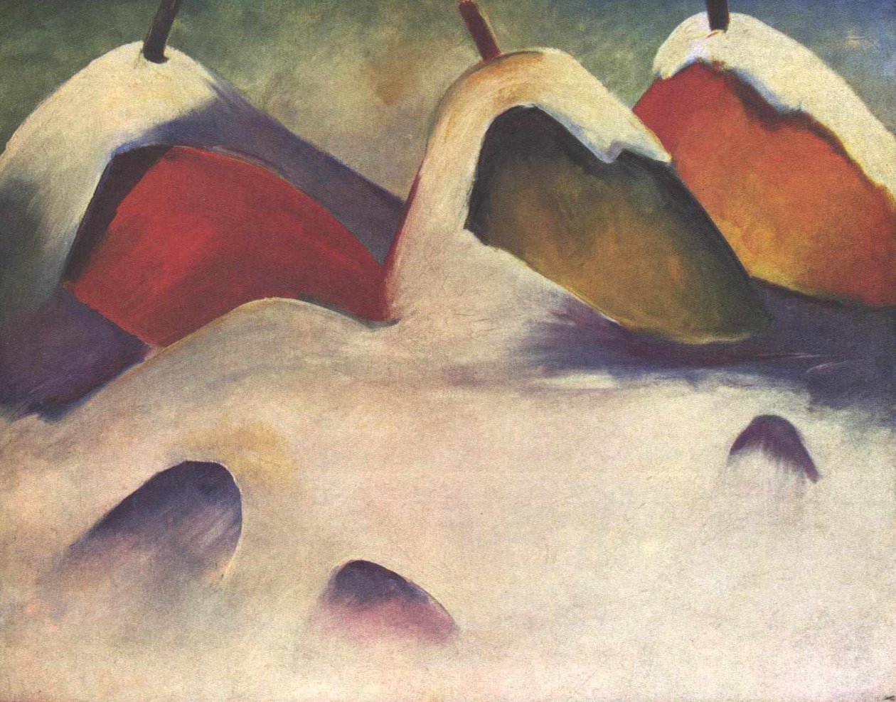 På hug i sneen af Franz Marc