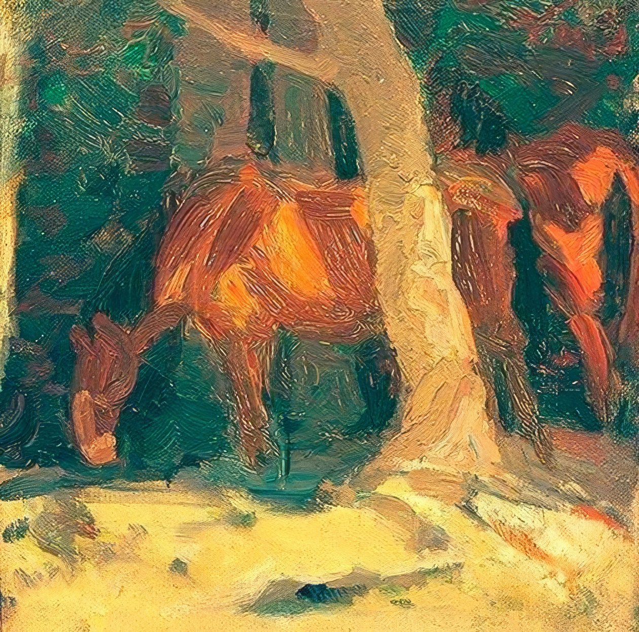 Hesteskitse II af Franz Marc
