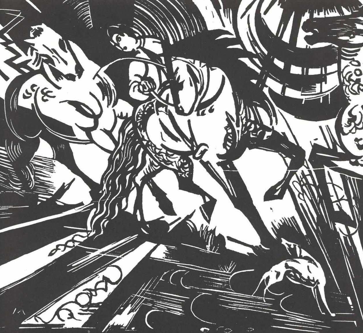 Rideskole efter Ridinger af Franz Marc