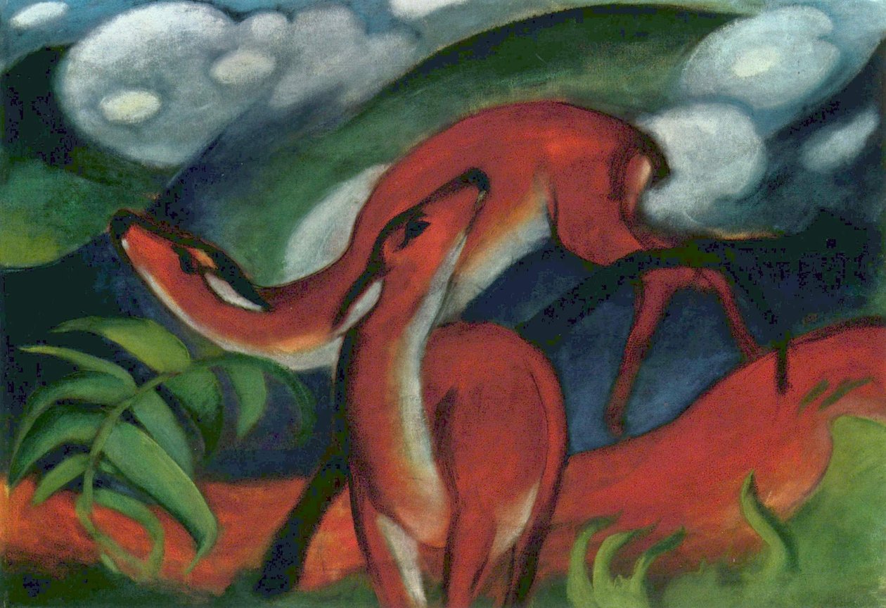 Kronhjorte af Franz Marc