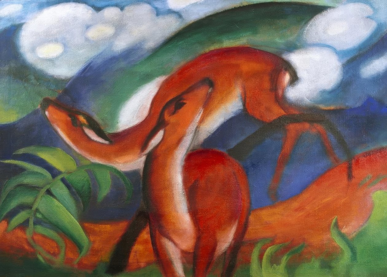 Rote mekanik II af Franz Marc