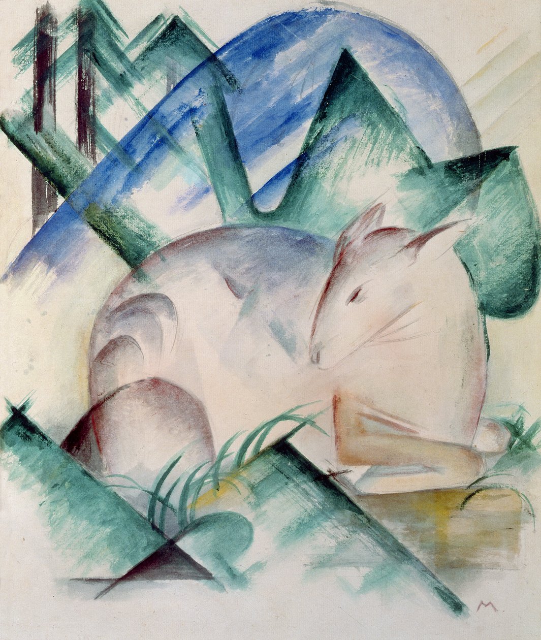 Sovende Hjort af Franz Marc
