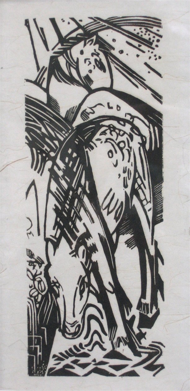 Drikkende hest af Franz Marc