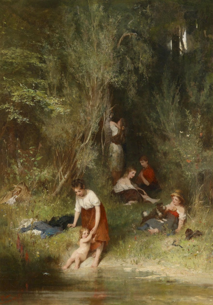Wilhelm Marc Børn ved dammen af Franz Marc