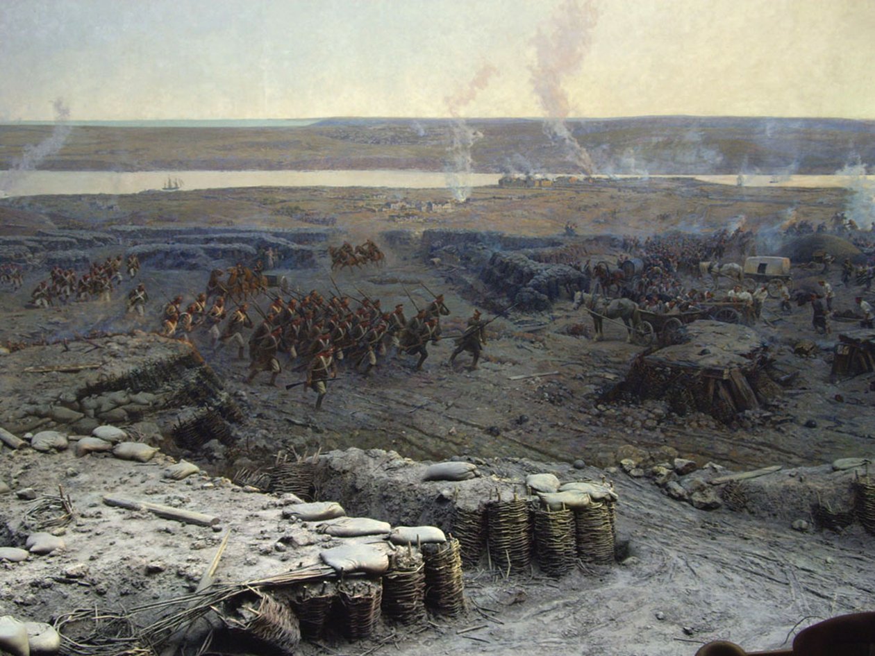 Belejringen af Sevastopol Panorama (blandet medier) af Franz Roubaud