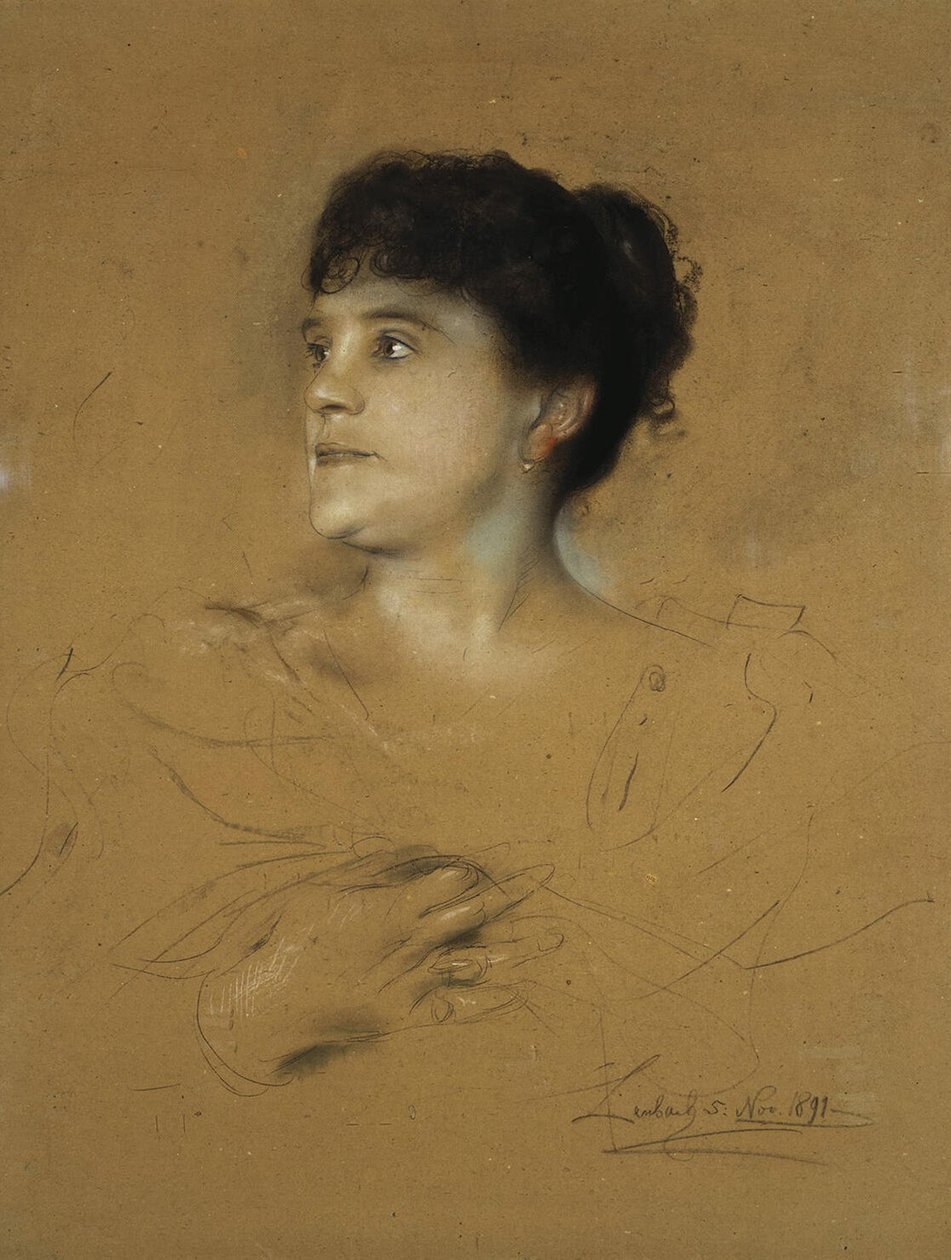 Portræt af Marcella Sembrich, 1891 (pastel på pap) af Franz Seraph von Lenbach