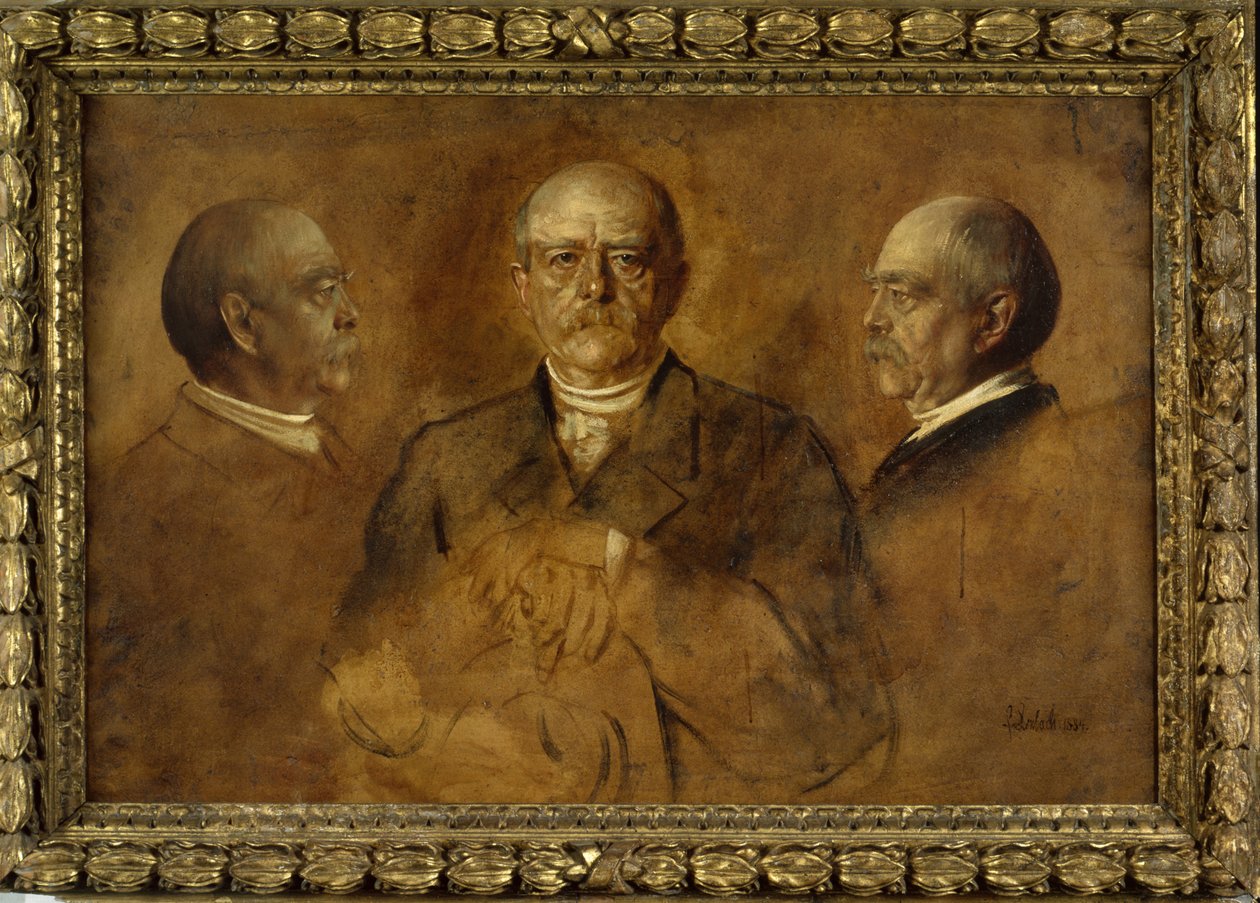 Prins Otto von Bismarck, 1884 (olie på papir) af Franz Seraph von Lenbach