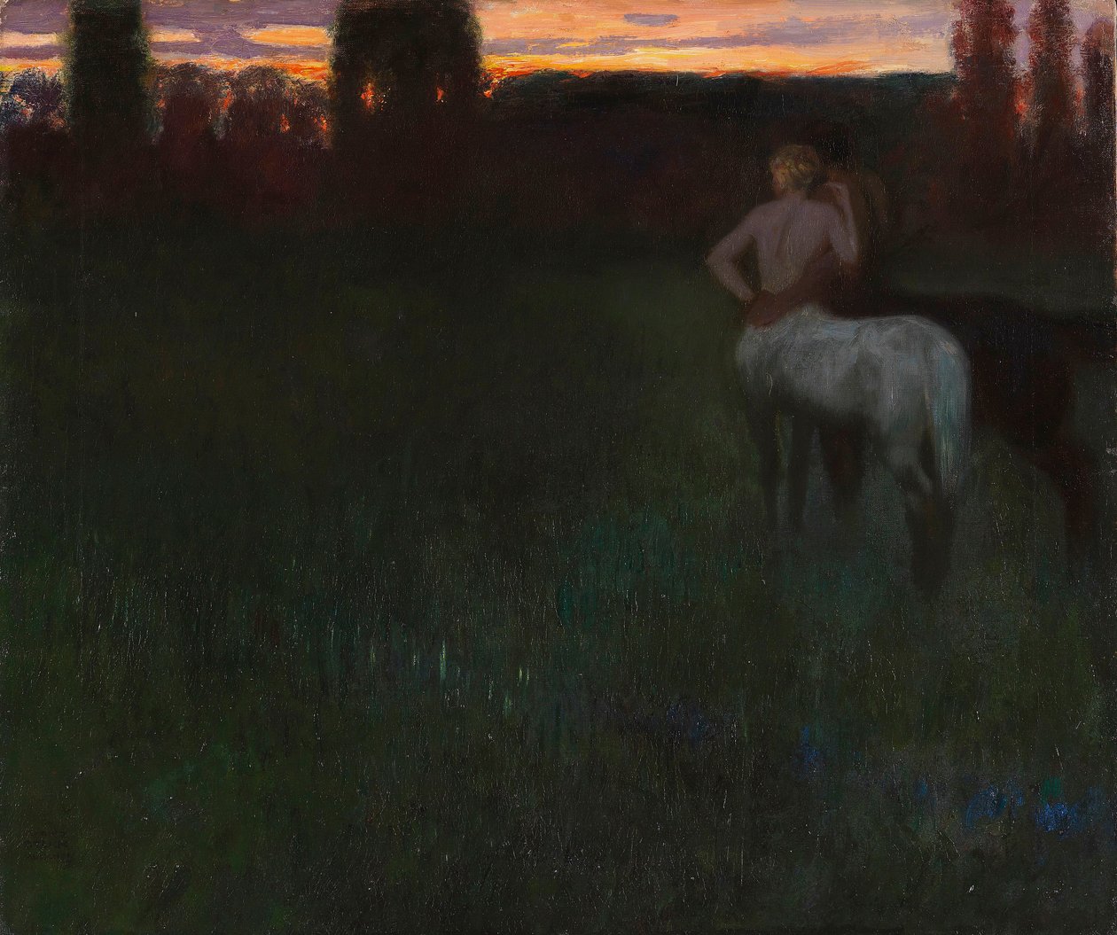 solnedgang af Franz von Stuck