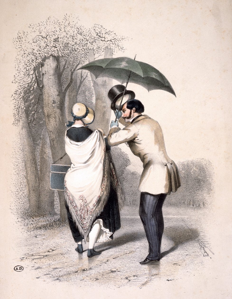 The Milliner or A Way to Engineer an Introduction, ca.1840 af Franz Teichel