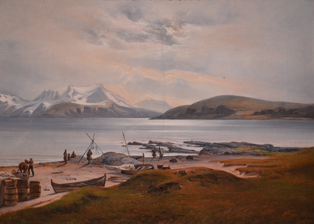 Kystlandskab med samer af Franz Wilhelm Schiertz