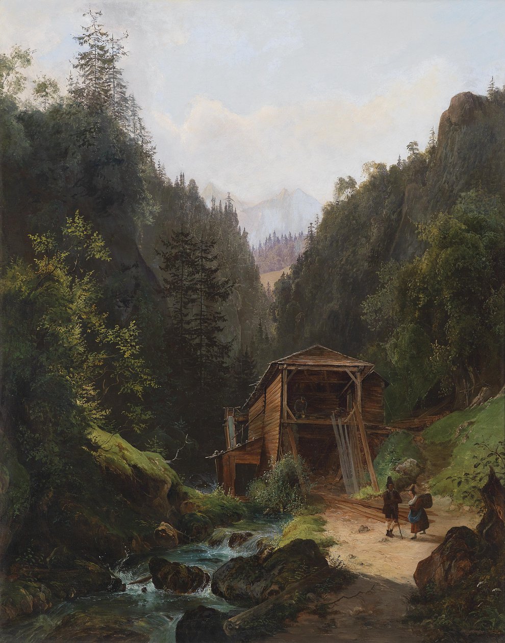 Landskab med en mølle af Franz Wipplinger