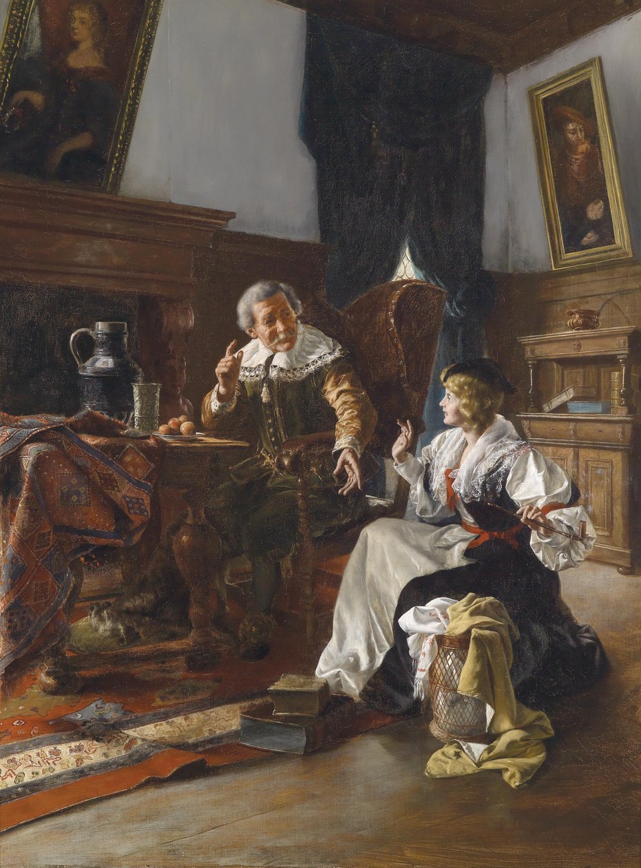Den afslappede rygning af Franz Xaver Schmid Breitenbach