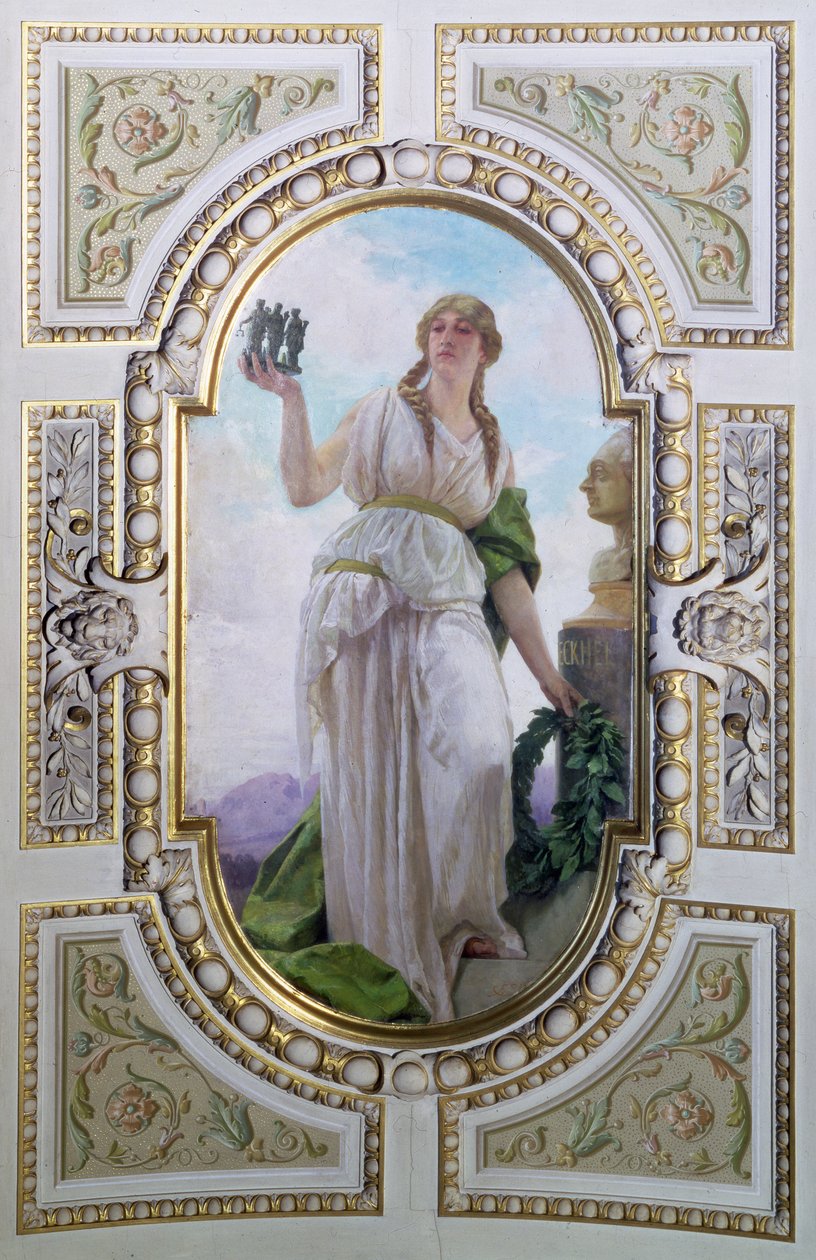 Allegorisk figur af numismatik, 1890 (loftmaleri) af Franz Xaver Simm