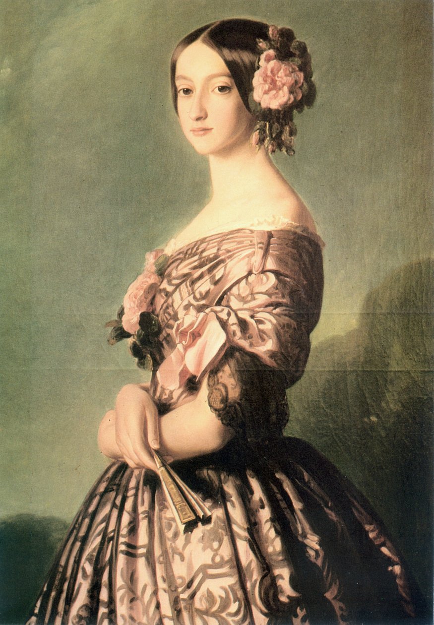 Portræt af Franziska Caroline Gonzaga af Franz Xaver Winterhalter