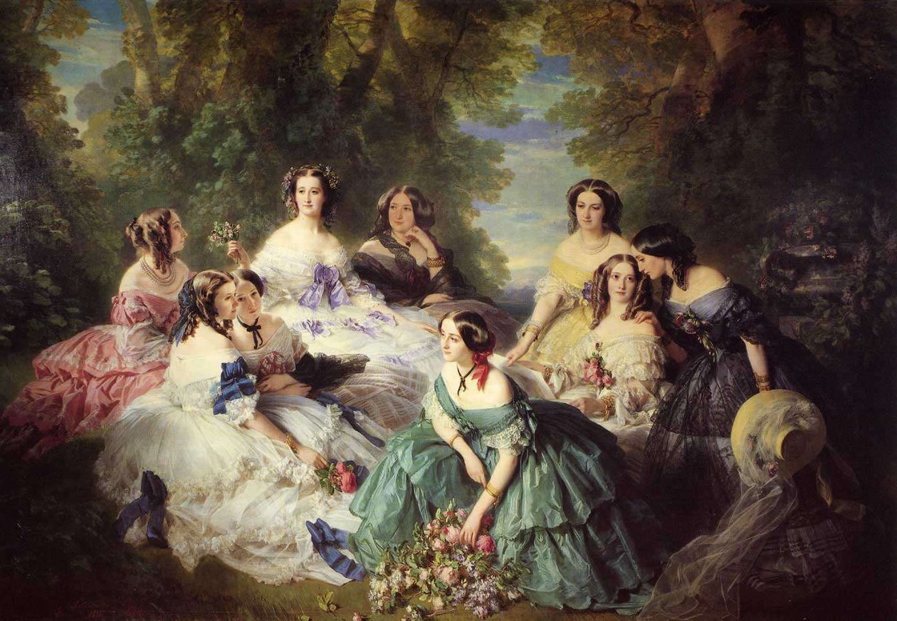 Eugénie, kejserinde for franskmændene og hendes damer af Franz Xaver Winterhalter