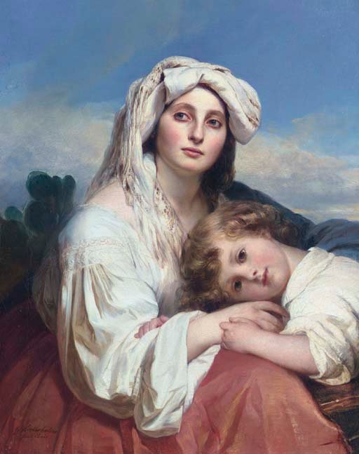 Italiensk med barn af Franz Xaver Winterhalter