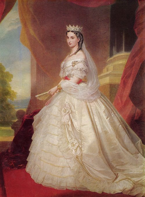 Portræt af Charlotte af Belgien af Franz Xaver Winterhalter