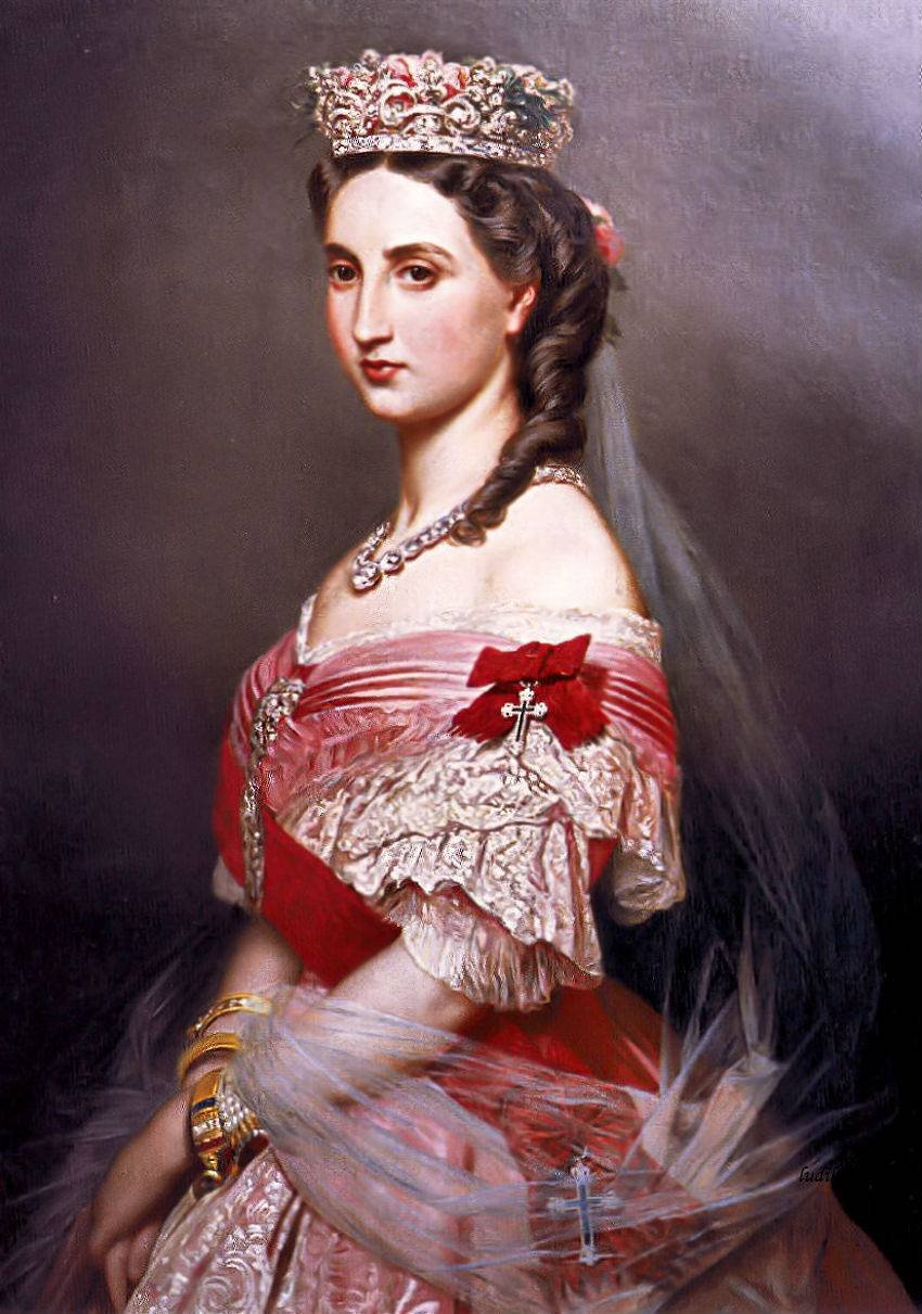 Portræt af Charlotte af Belgien af Franz Xaver Winterhalter