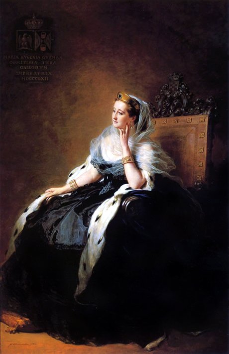 Portræt af Eugénie, kejserinde af franskmændene af Franz Xaver Winterhalter