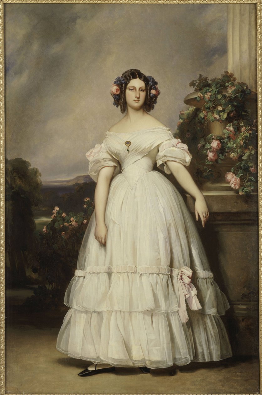 Portræt af prinsesse Clémentine af Orléans (1817-1907) af Franz Xaver Winterhalter