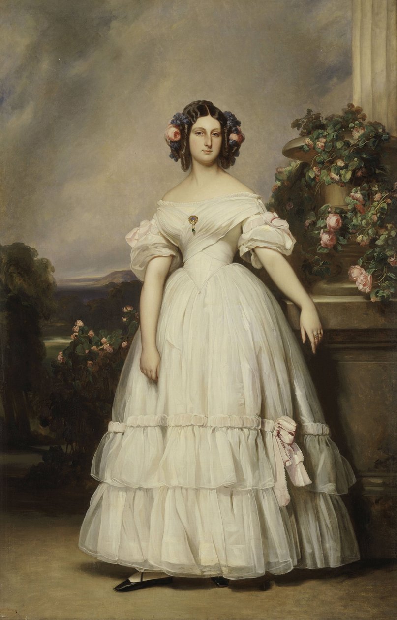 Portræt af prinsesse Clémentine af Orléans af Franz Xaver Winterhalter