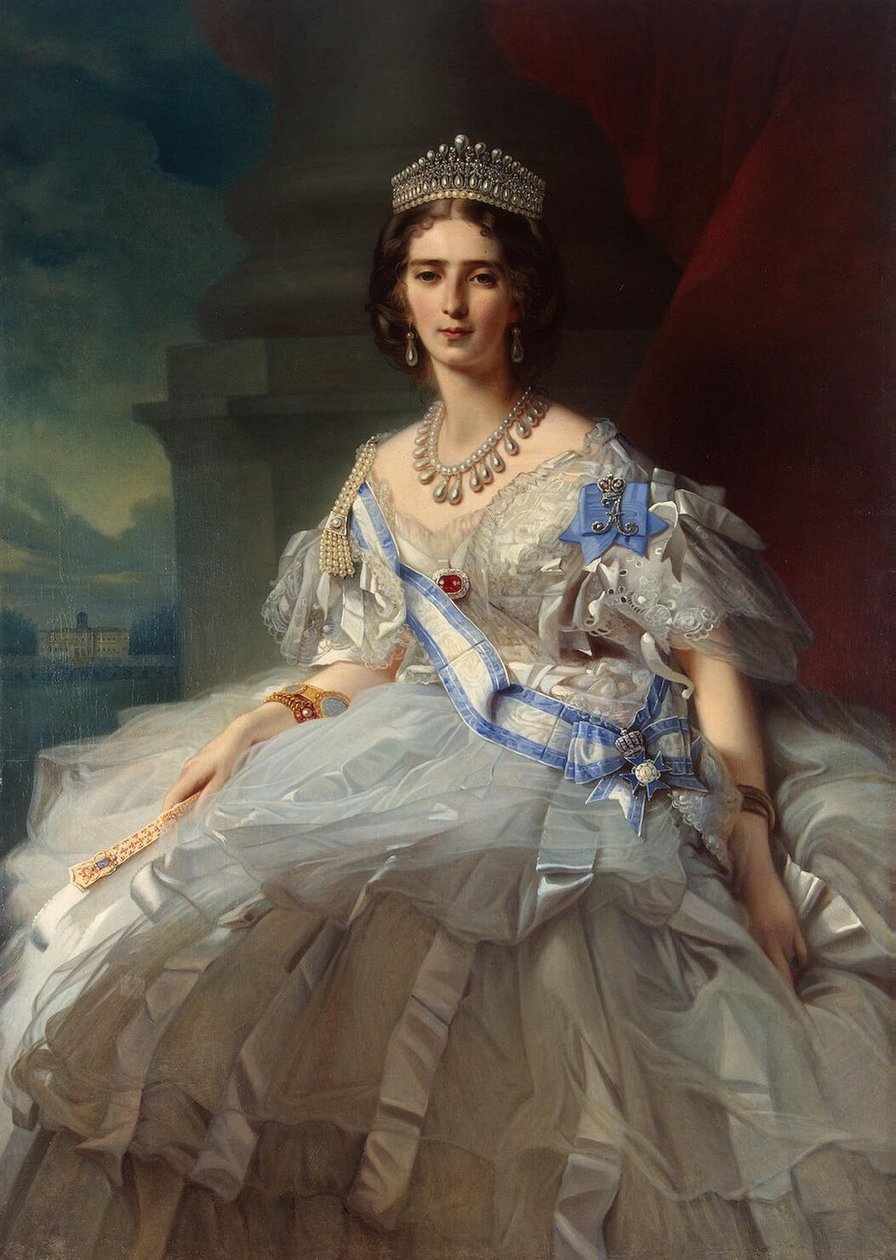 Portræt af prinsesse Tatiana Yussupova af Franz Xaver Winterhalter