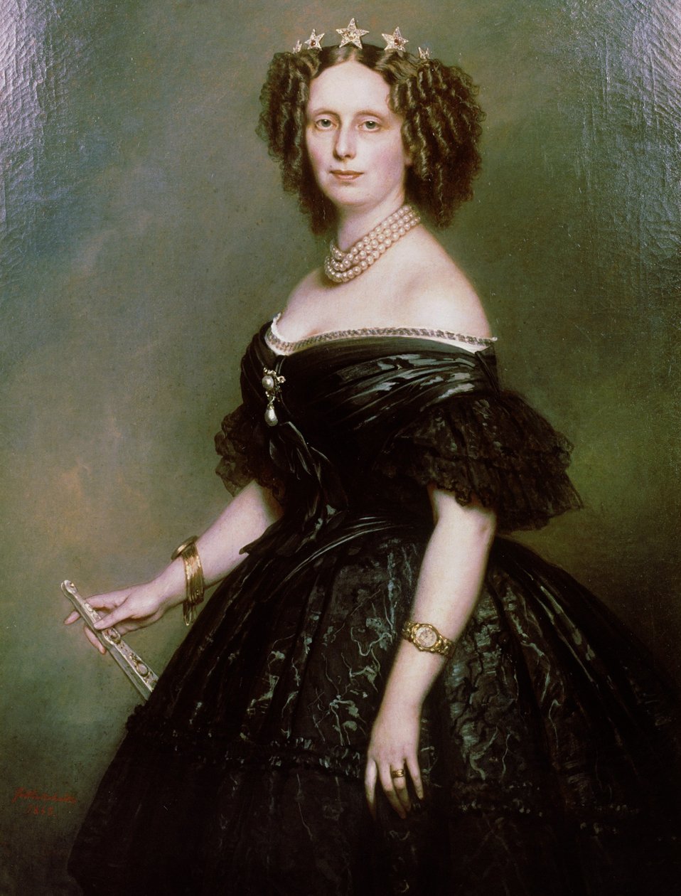 Portræt af dronning Sophie af Holland af Franz Xaver Winterhalter