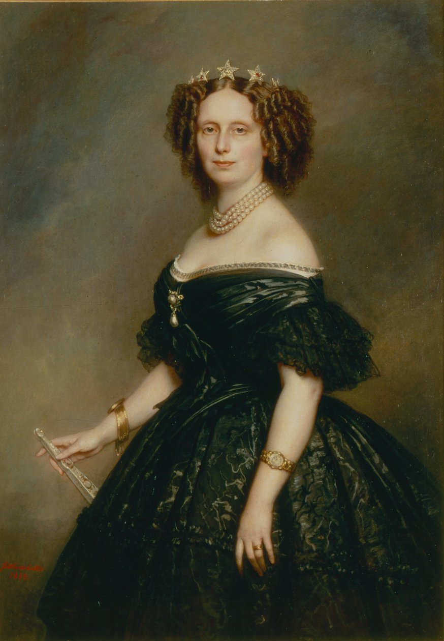 Portræt af dronning Sophie af Holland, født Sophie af Württemberg (1818-1877) af Franz Xaver Winterhalter