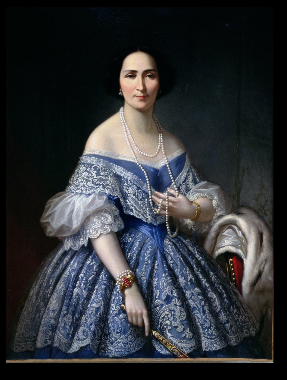 Portræt af en kvinde af Franz Xaver Winterhalter