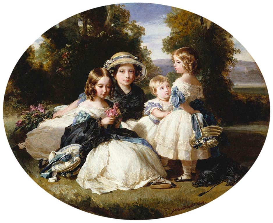 Prinsesserne Alice, Victoria, Louise og Helena af Franz Xaver Winterhalter