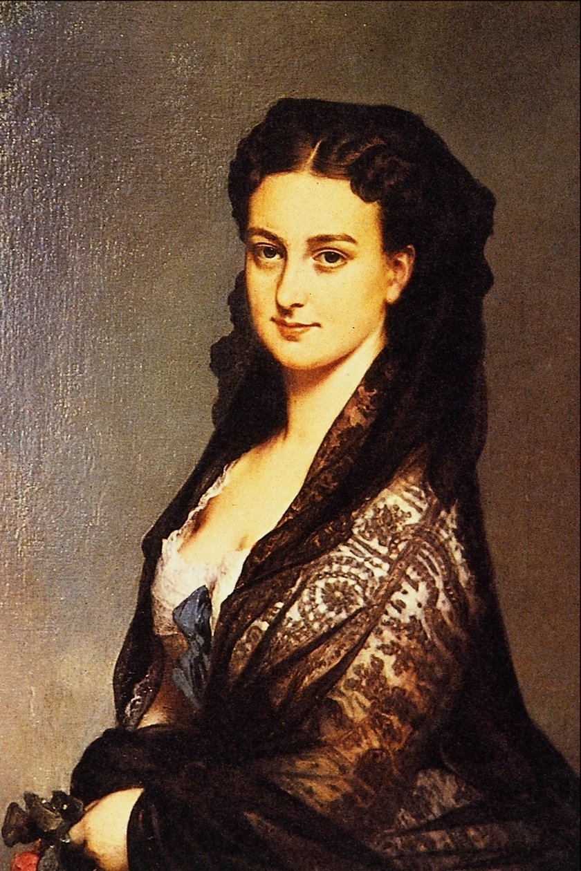 Ukendt med Mantiglia af Franz Xaver Winterhalter