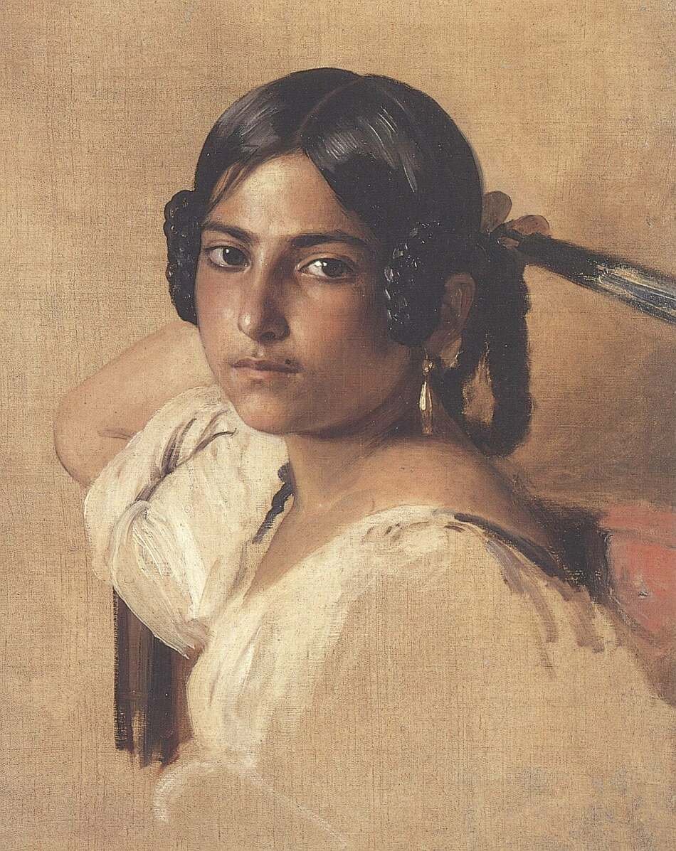 Studie af italiensk pige af Franz Xaver Winterhalter