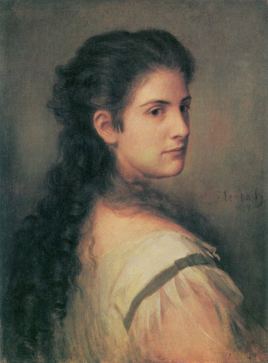 Portræt af Anna Schubart af Franz Seraph von Lenbach