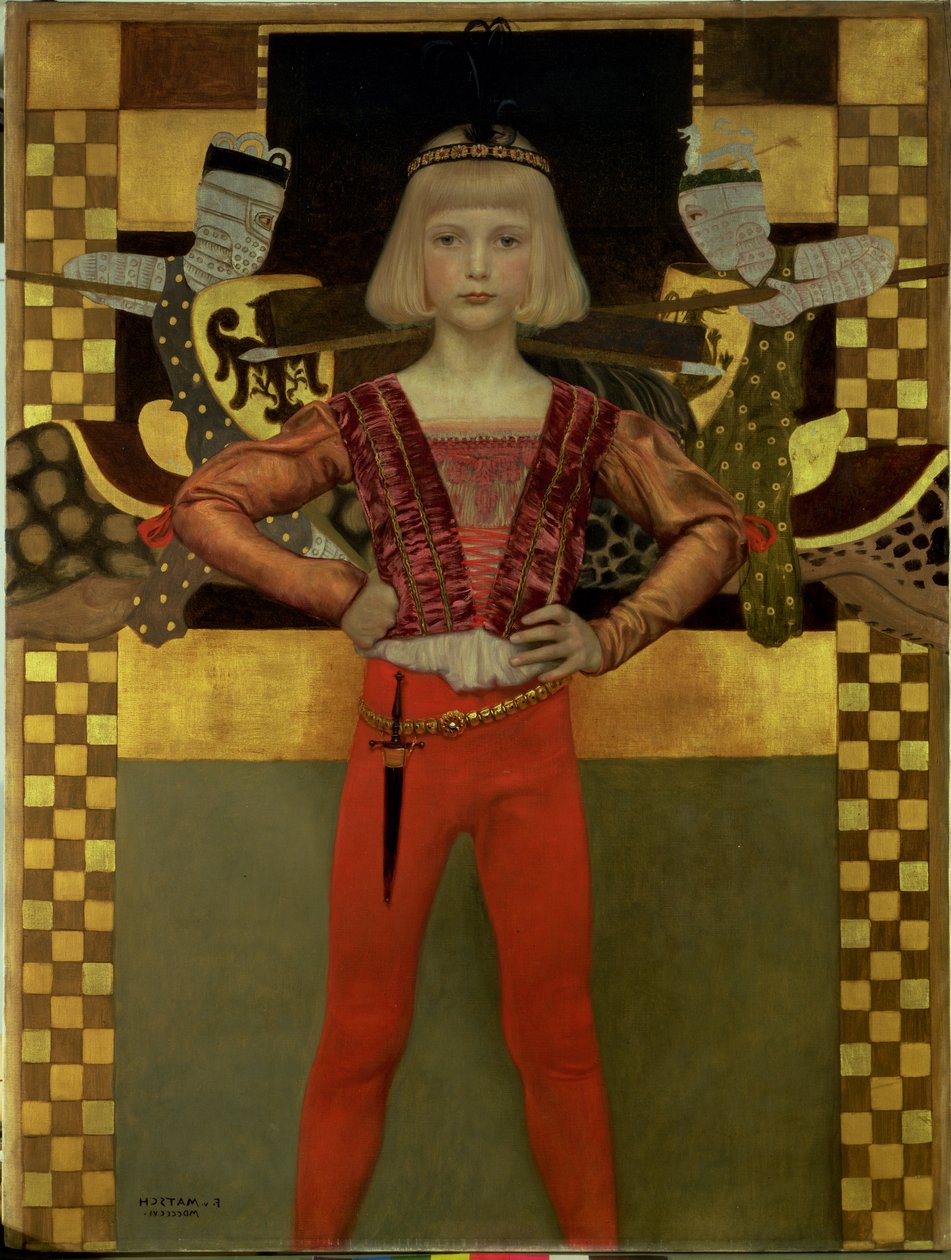Dreng i middelalderdragt, 1906 af Franz von Matsch