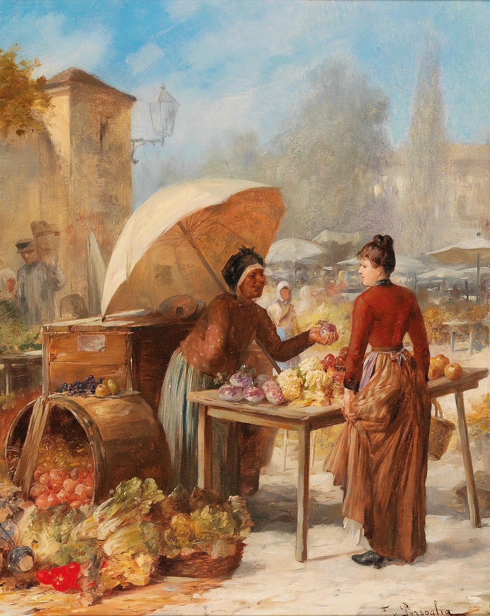 Markedsscene af Franz von Persoglia