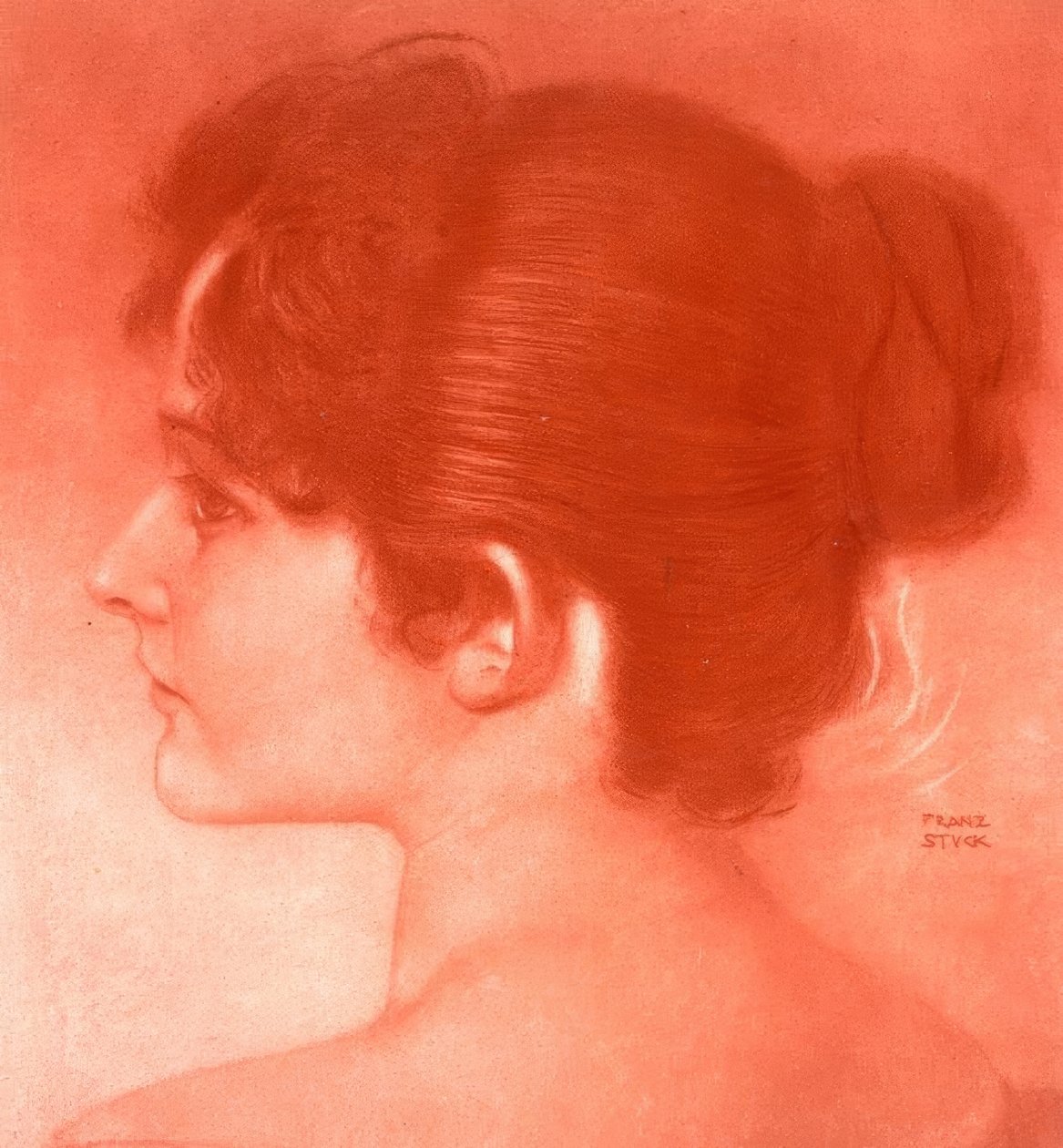 Kvindelig studieleder af Franz von Stuck