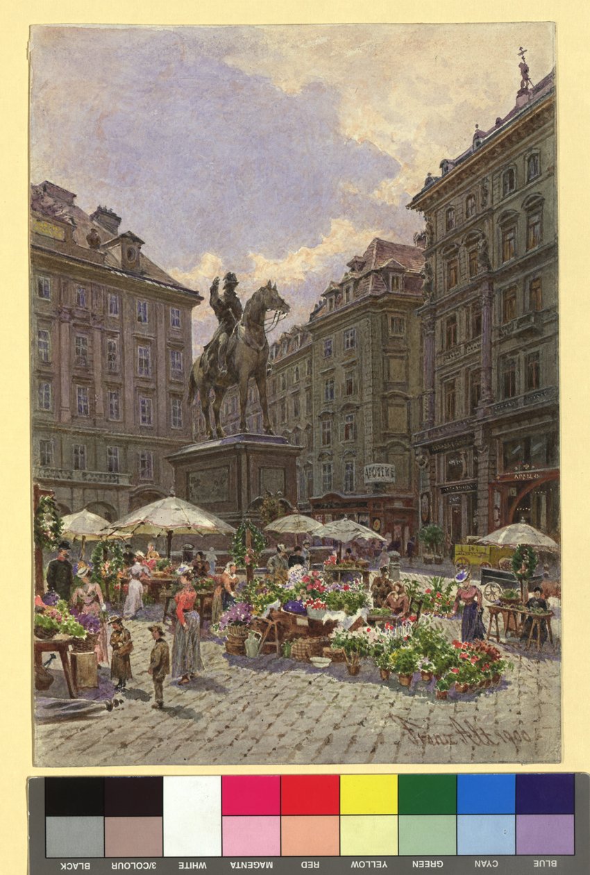 Radetzky-monumentet ved Krigsministeriet på Am Hof af Franz Alt
