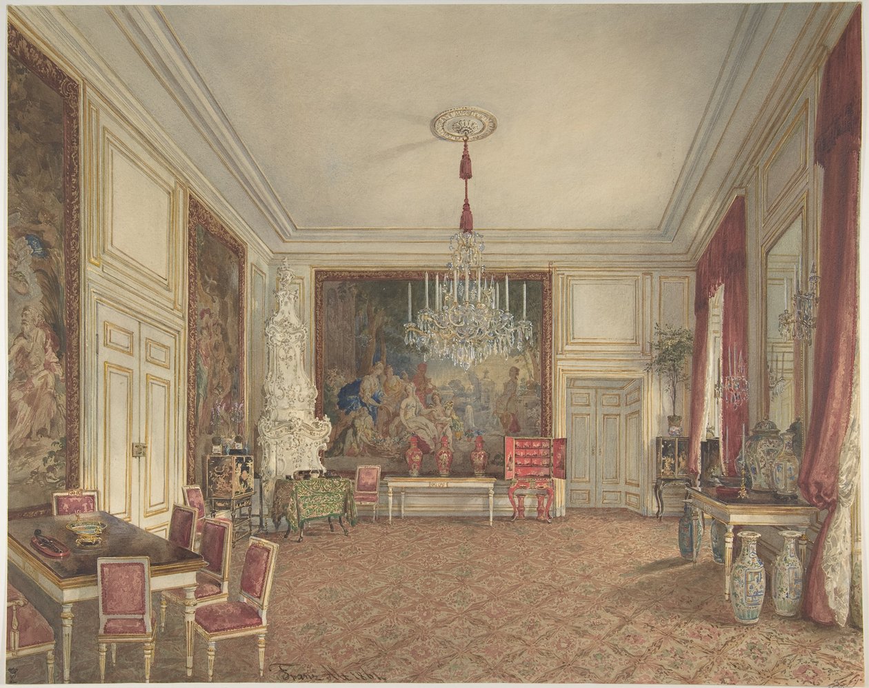 Ærkehertug Ludwig Viktors værelse i Hofburg, Wien af Franz Alt