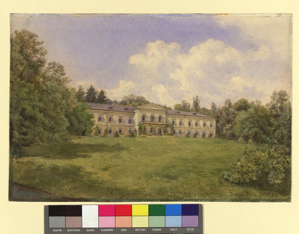 Slottet med parken i Weidlingau af Franz Alt