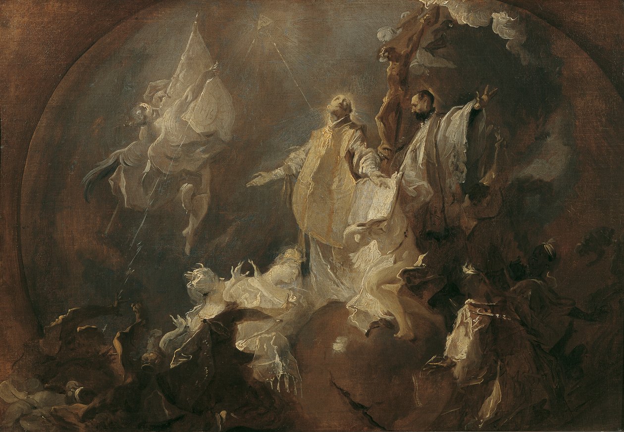 Allegori om jesuiterordenens verdensmission af Franz Anton Maulbertsch