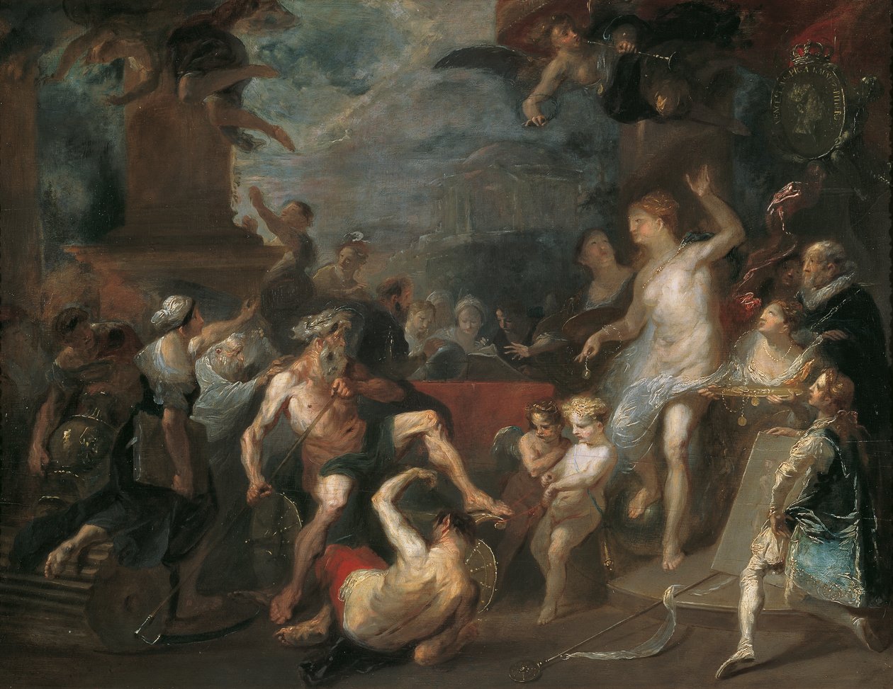 Allegori om en prisuddeling ved Wienerakademiet under Wenzel Anton Prince von Kaunitz-Rietberg af Franz Anton Maulbertsch
